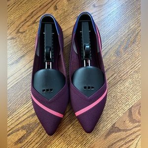 Rothy’s Points - Maroon Neon Stripe - 9.5